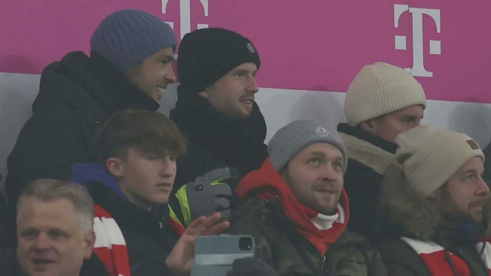 拜仁击败霍芬海姆,戴尔在看台上观战