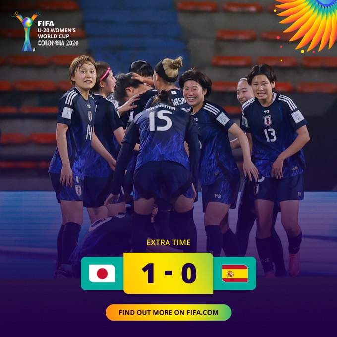 U20女足世界杯日本1-0击败西班牙,半决赛将战荷兰女足